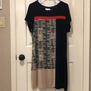 Calvin Klein Shift Dress, Size XL, Washable